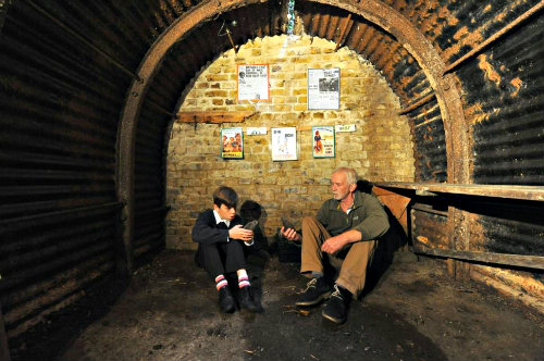 WWII Air Raid Shelter, with 70-Year-Old Light Bulb In Working Condition ...