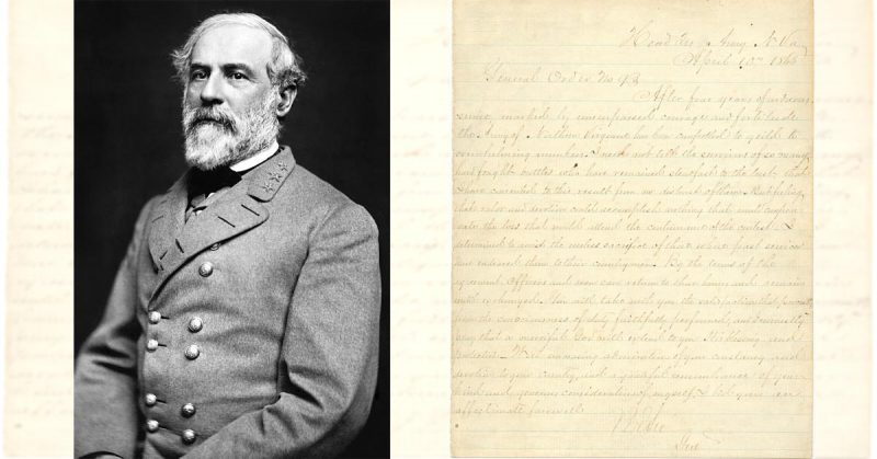 Robert E. Lee’s Signed Farewell Address to His Army of Northern ...