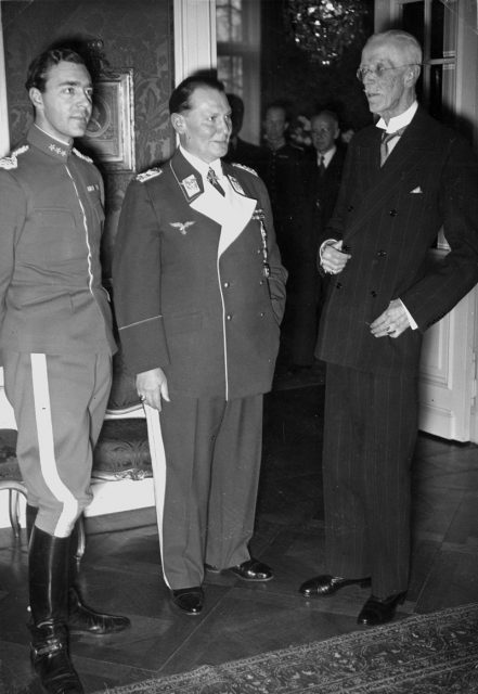 Prince Gustaf Adolf of Sweden, Göring and King Gustaf V of Sweden, 1939