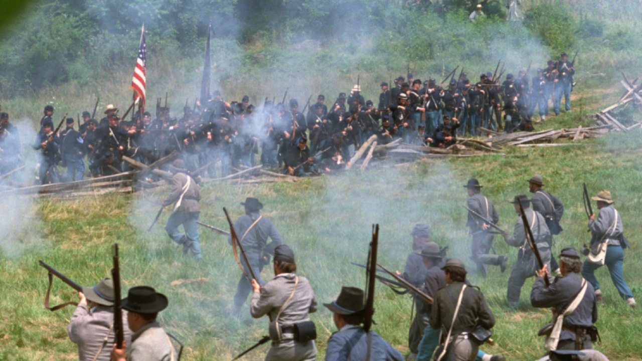 1st Texas At Antietam 80 Losses And Their Unique Flag On - 