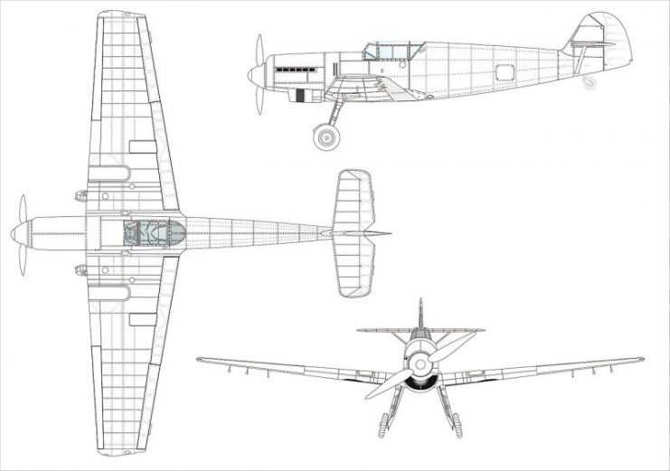 Bf 109 чертеж