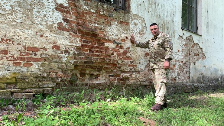 This Church lay in the firing line on the main line of German advance. It is covered in scars from Operation Doppelkopf. Note: The damage here is from and Artillery Shell Explosion, even though it happened near 75 years ago the destructive power is still very vivid. (Jonny Bay 2019)