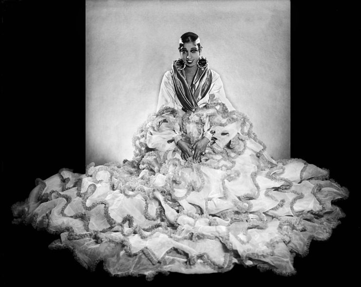 Joséphine Baker in a flowing dress