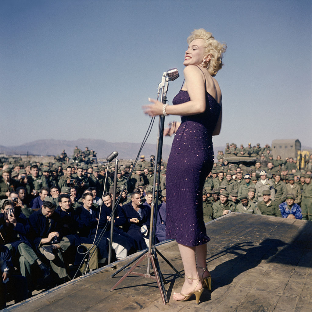 Iconic Photos Of Marilyn Monroe Entertaining American Troops In Korea