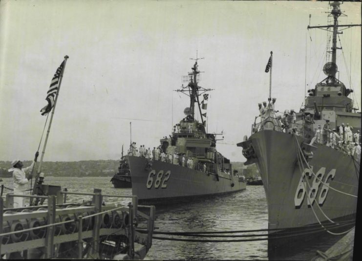 The USS Gregory, destroyed by the Japanese in 1942 