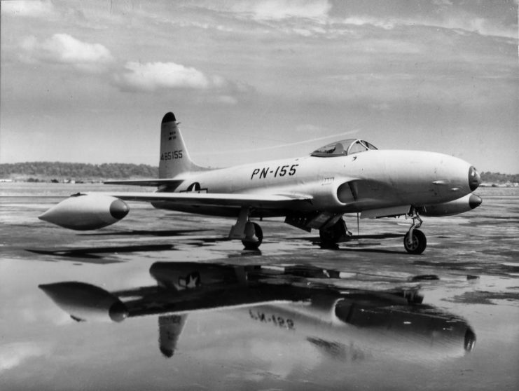 P-80 Shooting Star parked on the tarmac