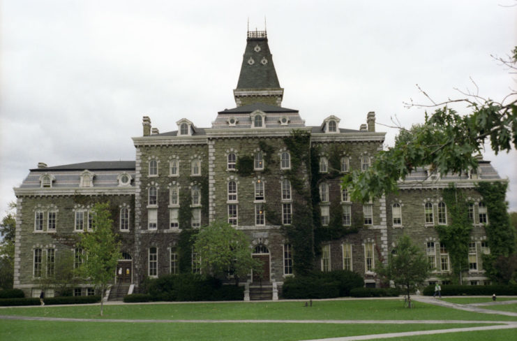 The grounds of Cornell University in Ithaca, New York 