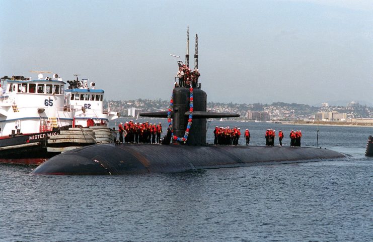 USS Chicago docked