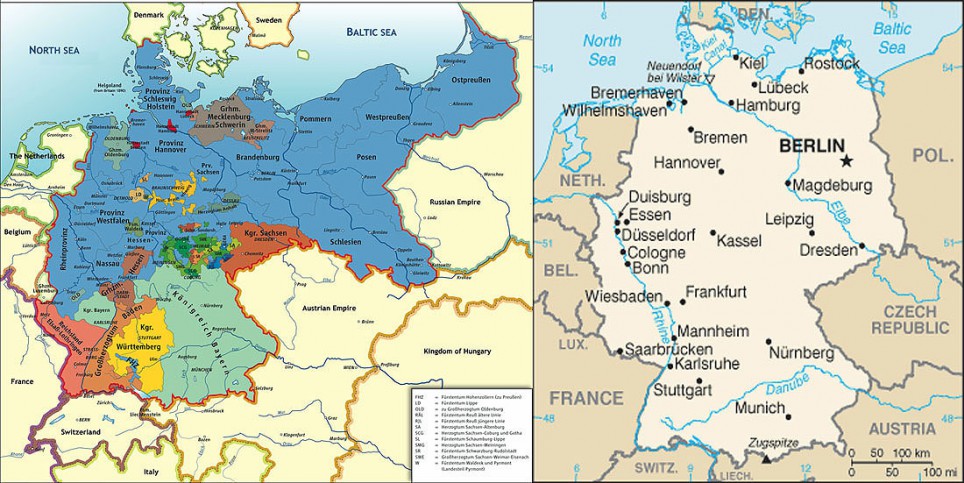 Карта германской империи 1871