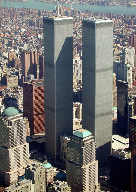 Aerial view of the World Trade Center (WTC)