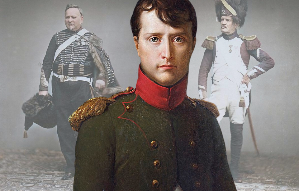 Portrait of Quartermaster Sergeant Delignon + Portrait of Sergeant Taria + Portrait of Napoleon Bonaparte