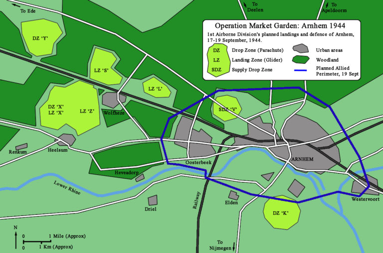 A Bridge Too Far The Amazing Story Of The Battle Of Arnhem War   Arnhem Map 1 768x508 