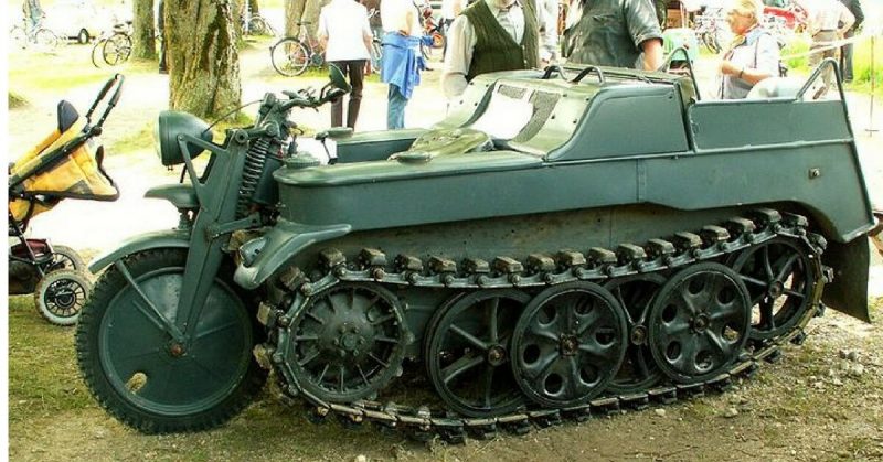 A Weird Wehrmacht Vehicle - Half Tank, Half Motorbike - This Is
