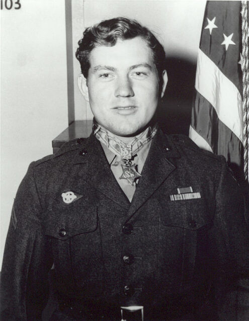 Military portrait of Jacklyn Lucas