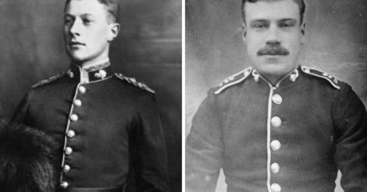 Military portrait of Maurice Dease + Military portrait of Sidney Godley