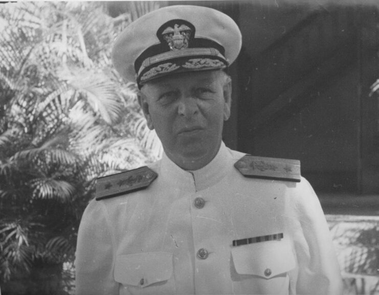 Husband E. Kimmel standing in his military uniform