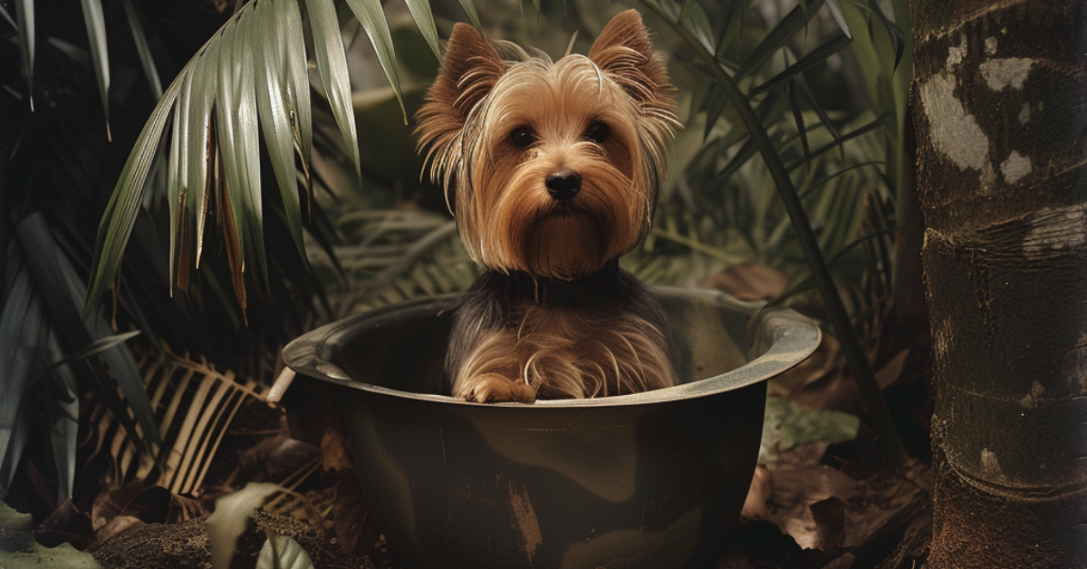 Yorkie digging store