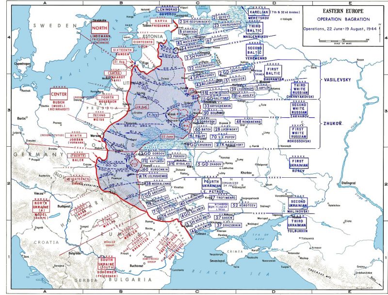 Белорусская операция багратион карта