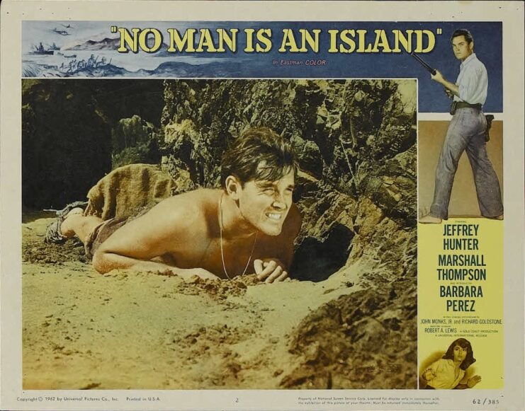 Lobby card for 'No Man Is an Island'