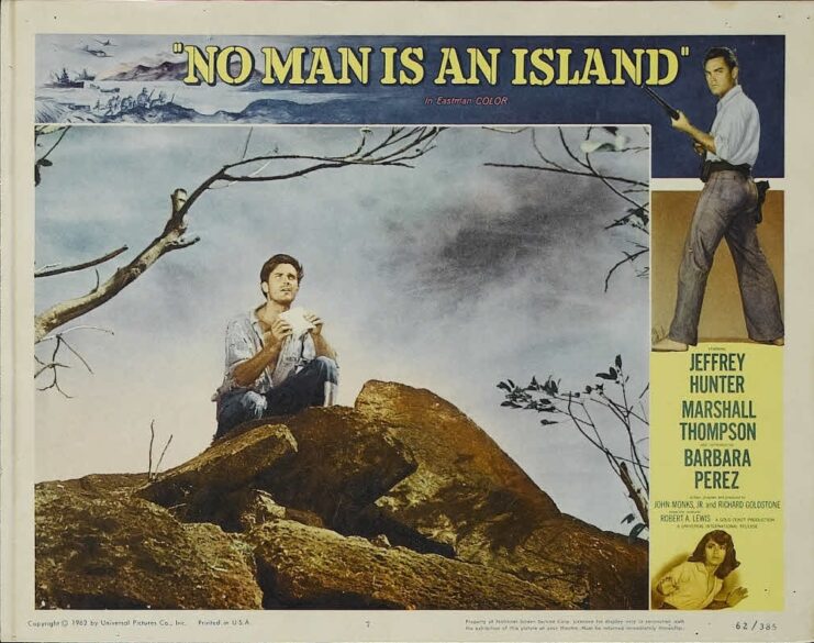 Lobby card for 'No Man Is an Island'