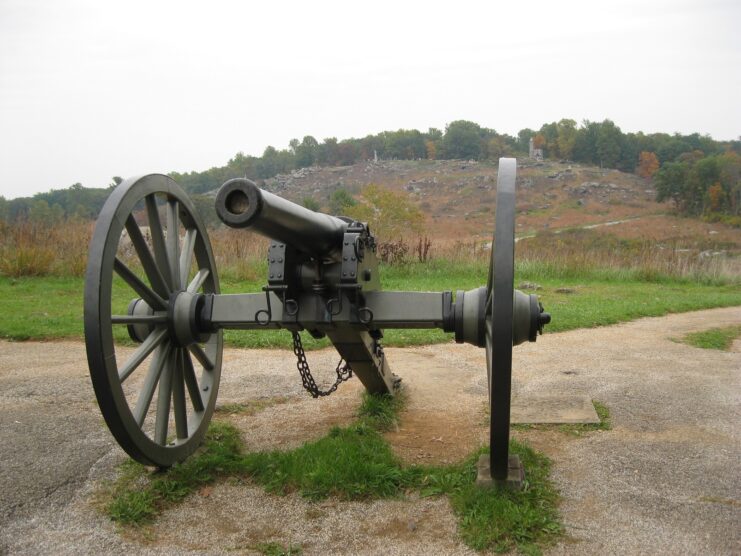 Parrott rifle on display at the Gettysburg battlefield