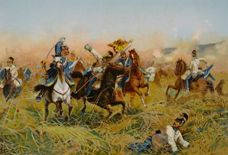 Painting of the Battle of Náchod