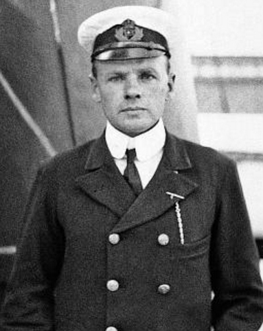 Charles Lightoller standing in his ship uniform