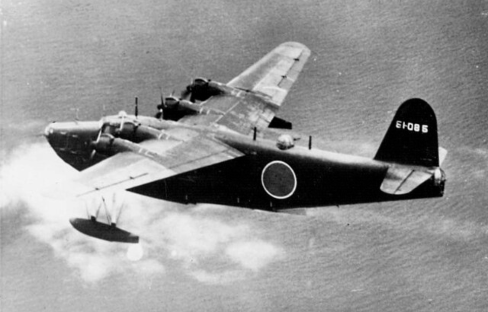 Kawanishi H8K in flight