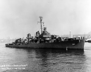 USS Johnston at sea