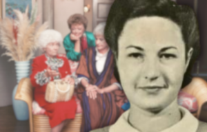 Promotional image for 'The Golden Girls' + Military portrait of Bea Arthur