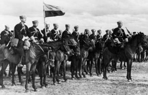 Cavalry of Kuban Cossacks on horseback