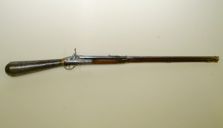 Girandoni air rifle on display