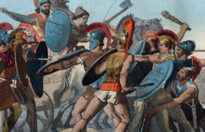 Illustration depicting the Trojan War