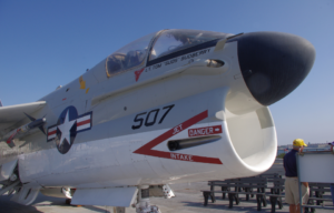 A7 Corsair on the deck of USS Midway Museum, 2011.