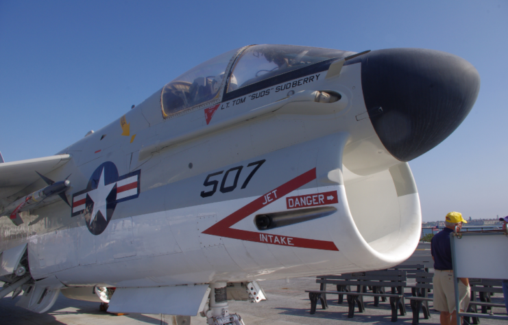 A7 Corsair on the deck of USS Midway Museum, 2011.