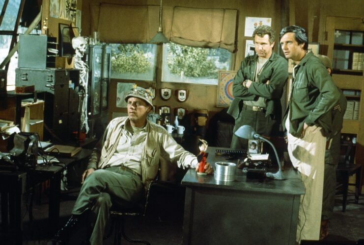 McLean Stevenson, Wayne Rogers and Alan Alda as Lt. Col. Henry Blake, Capt. John "Trapper" McIntyre and Capt. Benjamin Franklin "Hawkeye" Pierce in 'M*A*S*H'