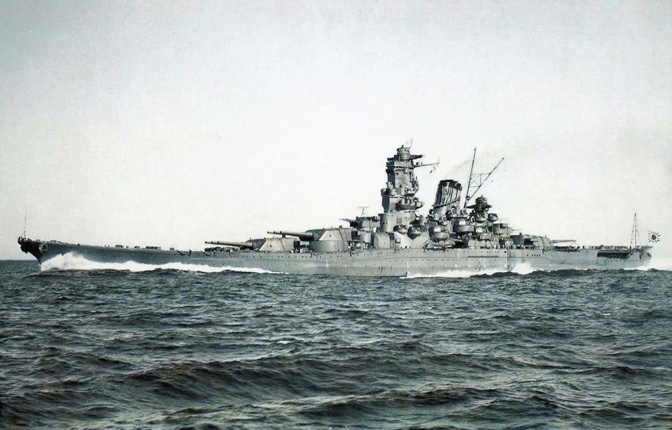 Yamato at sea