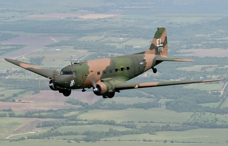 Douglas AC-47 Spooky in flight