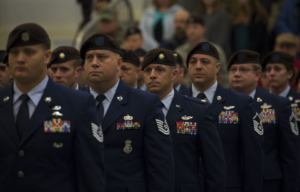 Combat Aviation Advisors standing in uniform