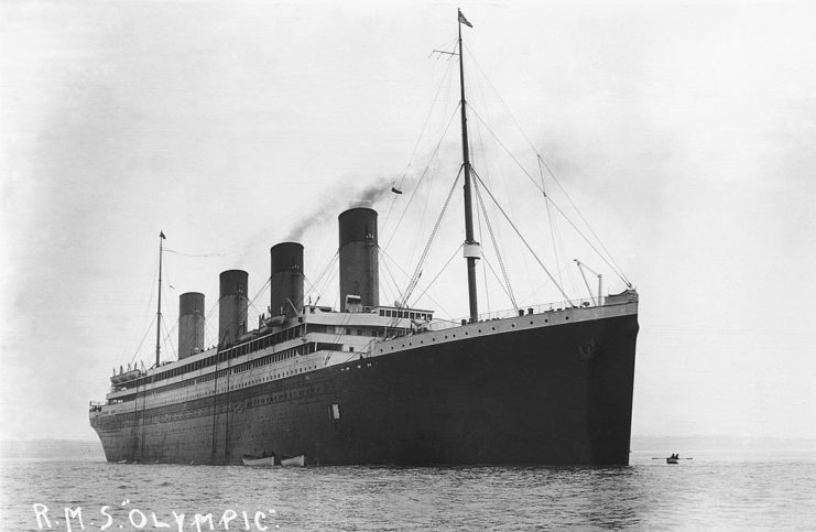 RMS Olympic and lightship Nantucket