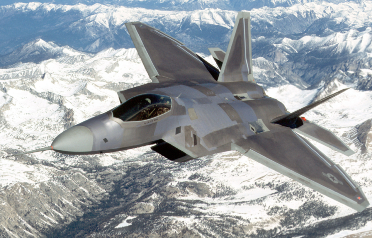 Lockheed Martin F-22 Raptor in flight