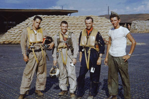 Charles Loring Jr. standing with three other airmen