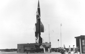 People standing below a CIM-10 Bomarc