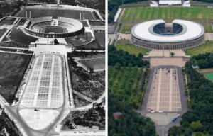 Aerial views of the Olympiastadion