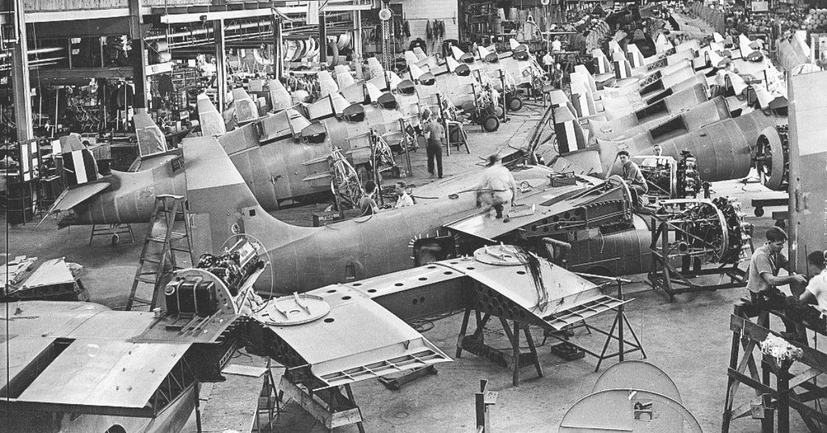 The Sleeping Giant Awakes: American Assembly Lines During WWII | War ...