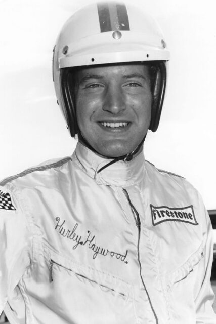 Harris Hurley Haywood standing in his racing gear