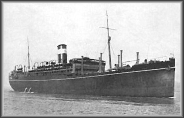 HMT Rohna at sea