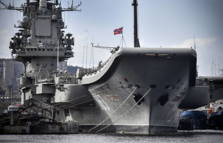 Admiral Kuznetsov docked at port