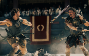 Paul Mescal and Pedro Pascal as Lucius Verus and Marcus Acacius in 'Gladiator II'