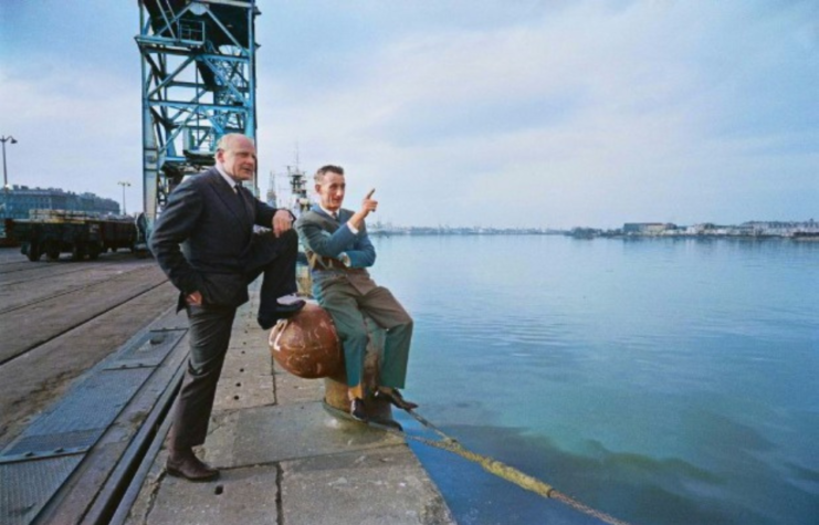 Herbert Hasler and Bill Sparks looking out over the water